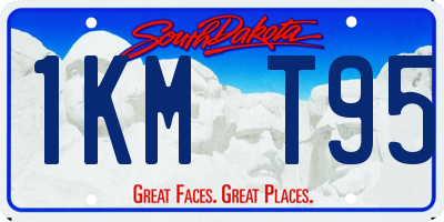 SD license plate 1KMT95