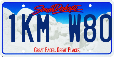 SD license plate 1KMW80