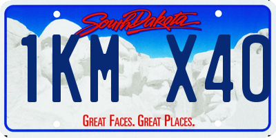 SD license plate 1KMX40