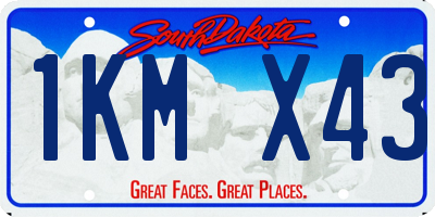SD license plate 1KMX43