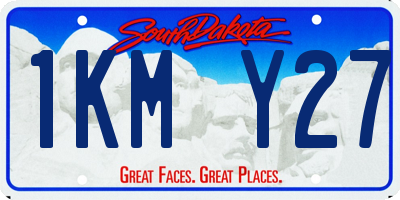 SD license plate 1KMY27
