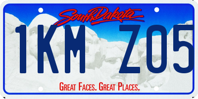 SD license plate 1KMZ05