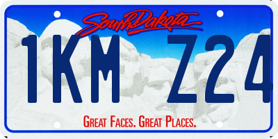 SD license plate 1KMZ24