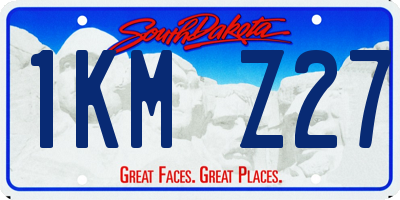 SD license plate 1KMZ27