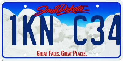 SD license plate 1KNC34
