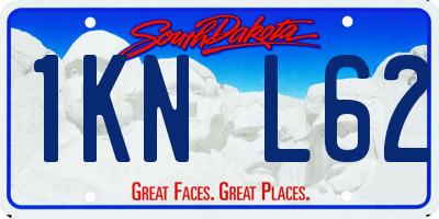 SD license plate 1KNL62