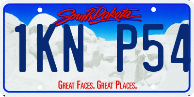 SD license plate 1KNP54