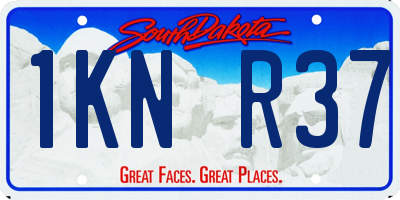 SD license plate 1KNR37
