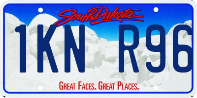 SD license plate 1KNR96