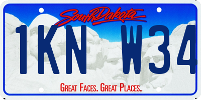 SD license plate 1KNW34