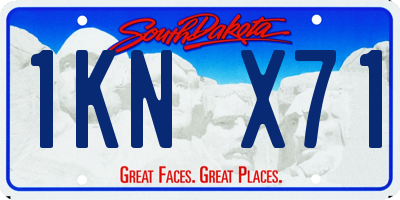 SD license plate 1KNX71
