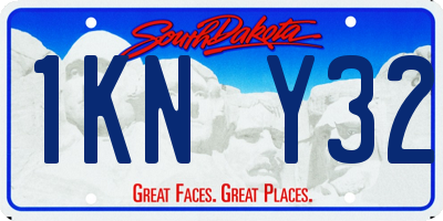 SD license plate 1KNY32