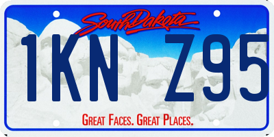 SD license plate 1KNZ95