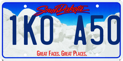 SD license plate 1KOA50
