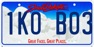 SD license plate 1KOB03