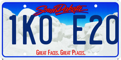 SD license plate 1KOE20