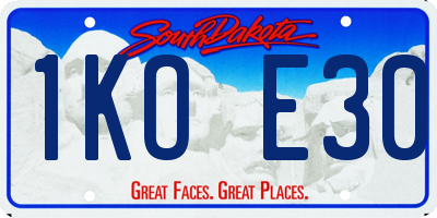 SD license plate 1KOE30