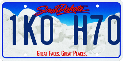 SD license plate 1KOH70