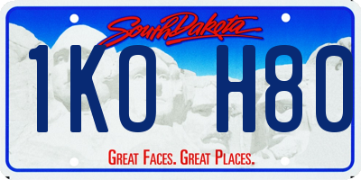 SD license plate 1KOH80
