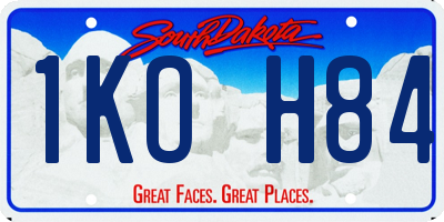 SD license plate 1KOH84