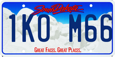 SD license plate 1KOM66