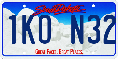 SD license plate 1KON32