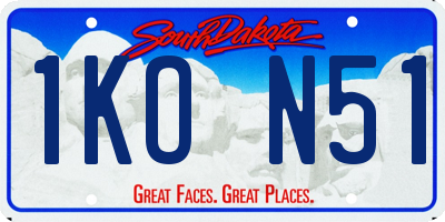 SD license plate 1KON51