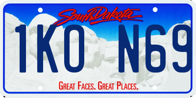SD license plate 1KON69