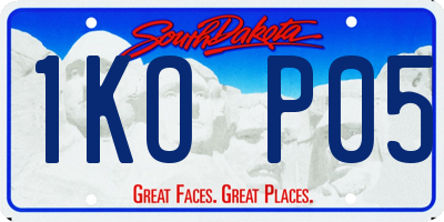 SD license plate 1KOP05