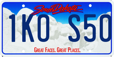 SD license plate 1KOS50