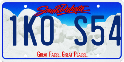 SD license plate 1KOS54