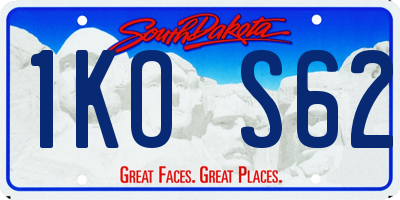 SD license plate 1KOS62
