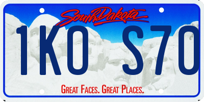 SD license plate 1KOS70