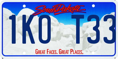 SD license plate 1KOT33