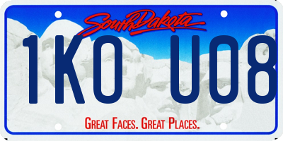 SD license plate 1KOU08