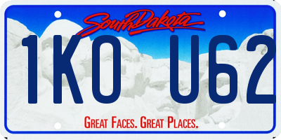 SD license plate 1KOU62