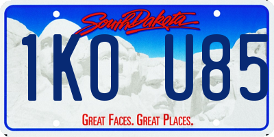 SD license plate 1KOU85