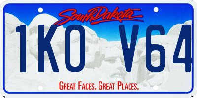 SD license plate 1KOV64