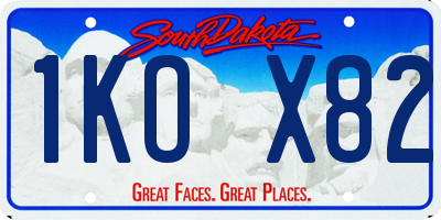 SD license plate 1KOX82