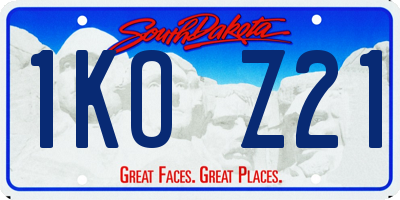 SD license plate 1KOZ21