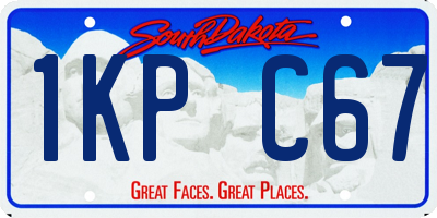 SD license plate 1KPC67