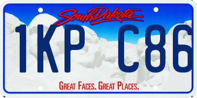 SD license plate 1KPC86