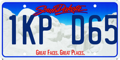 SD license plate 1KPD65
