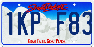 SD license plate 1KPF83