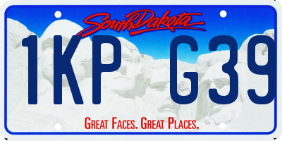 SD license plate 1KPG39