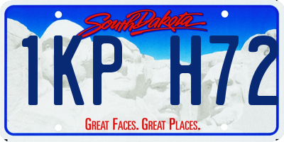 SD license plate 1KPH72