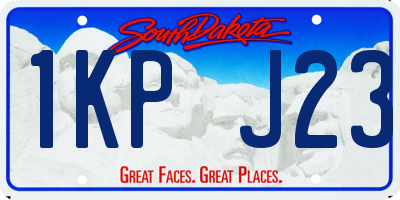 SD license plate 1KPJ23