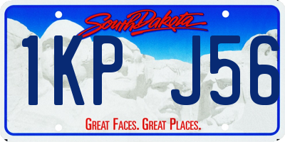 SD license plate 1KPJ56