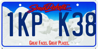SD license plate 1KPK38