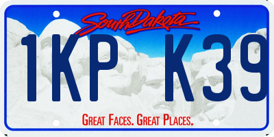SD license plate 1KPK39